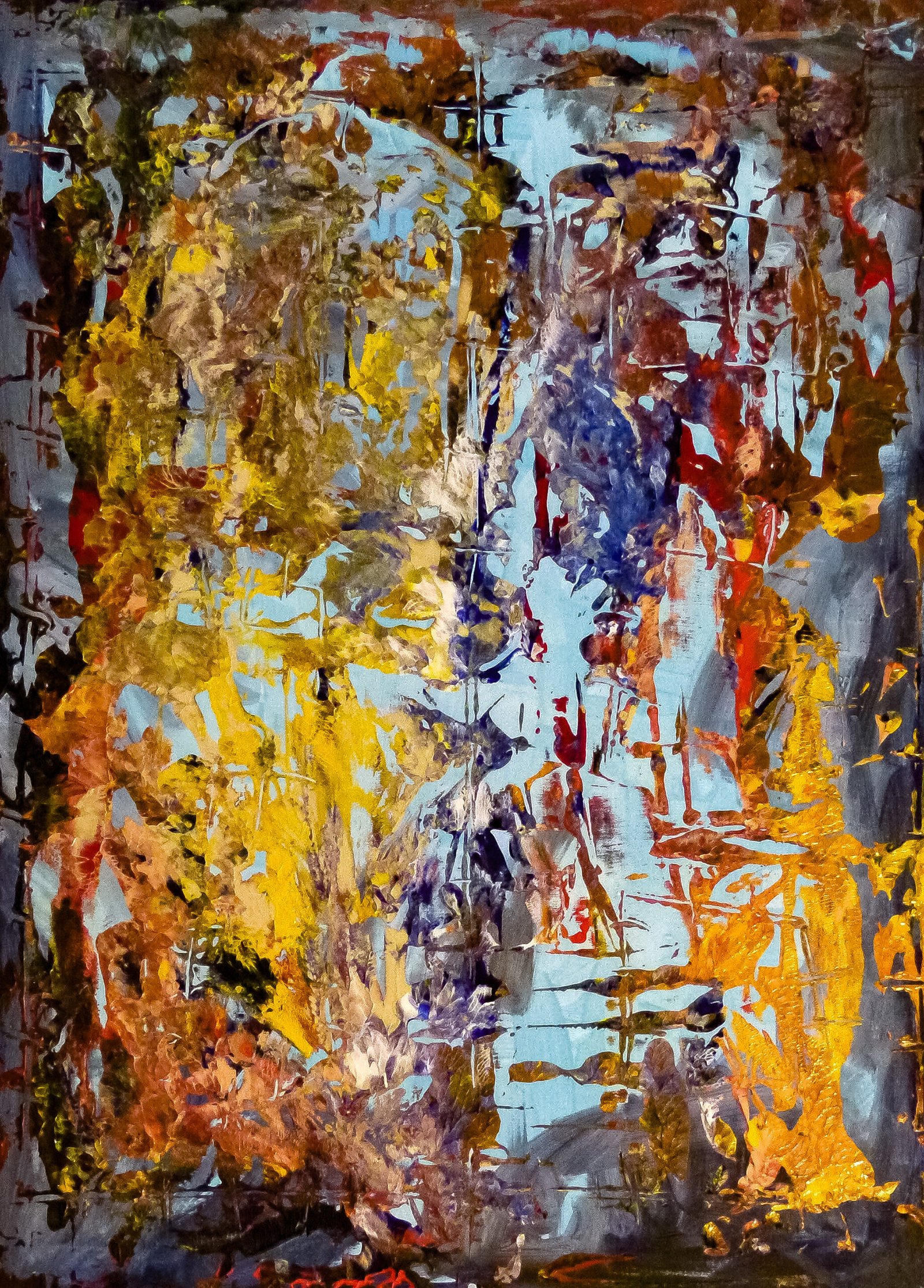 alt="tableau abstrait coloré de bruno VALVERDE artiste peintre"